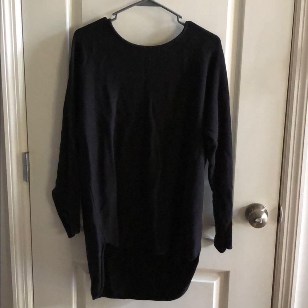 Michael Kors high-lo black sweater size L